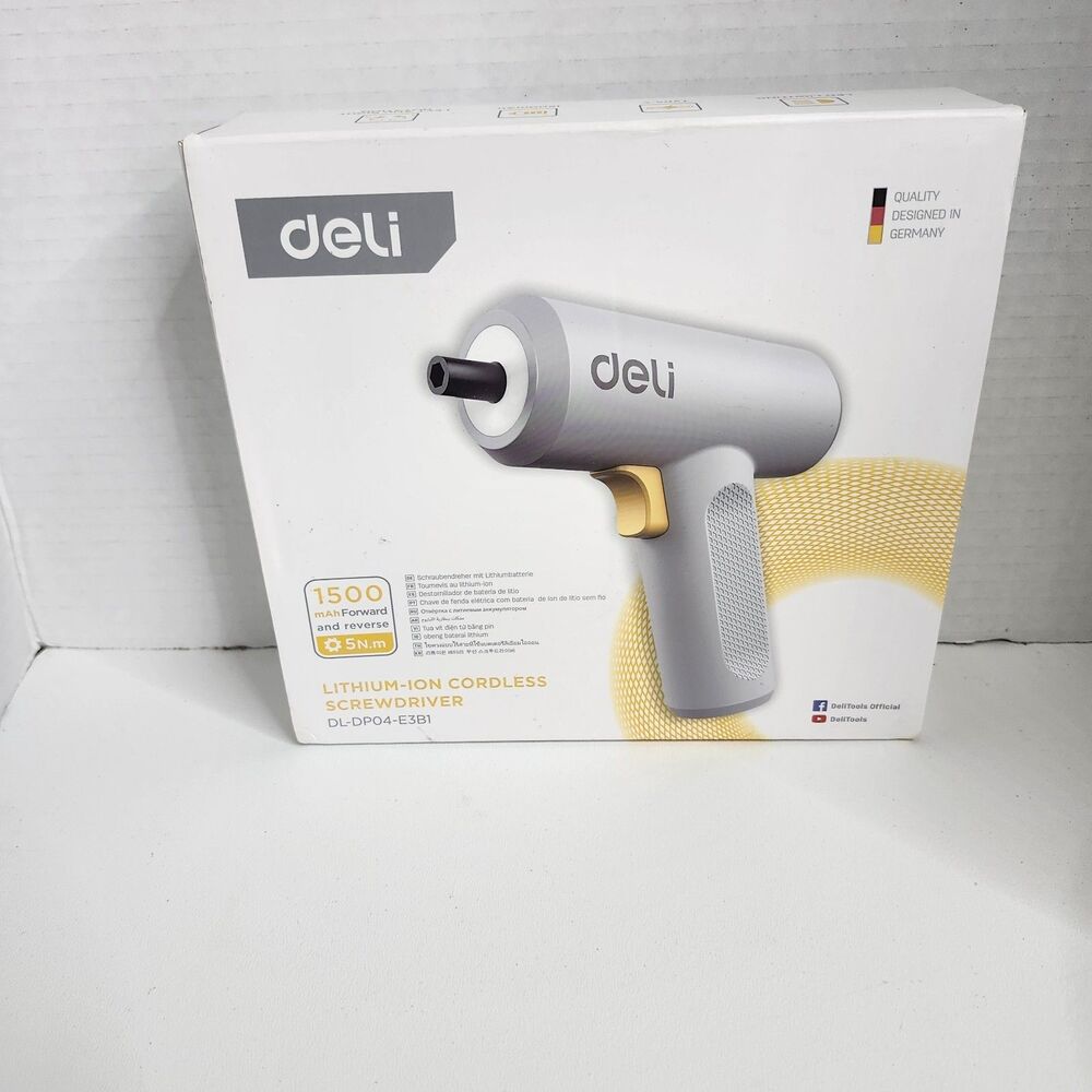 Deli Cordless Screwdriver With Accessories
